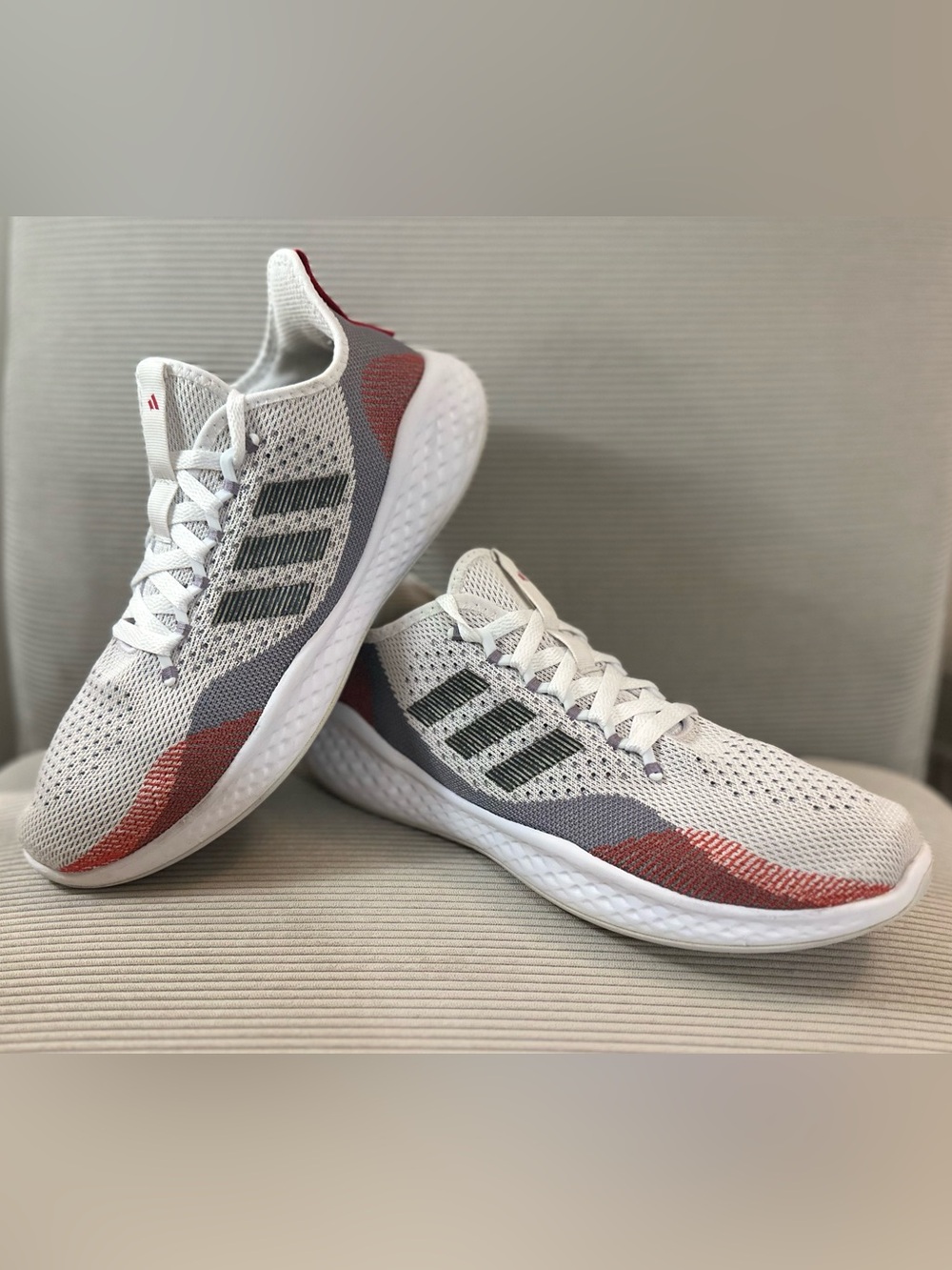 Adidas Men's Fluidflow 2.0 Running Shoes - White/Grey Six/Grey Three size 9.5